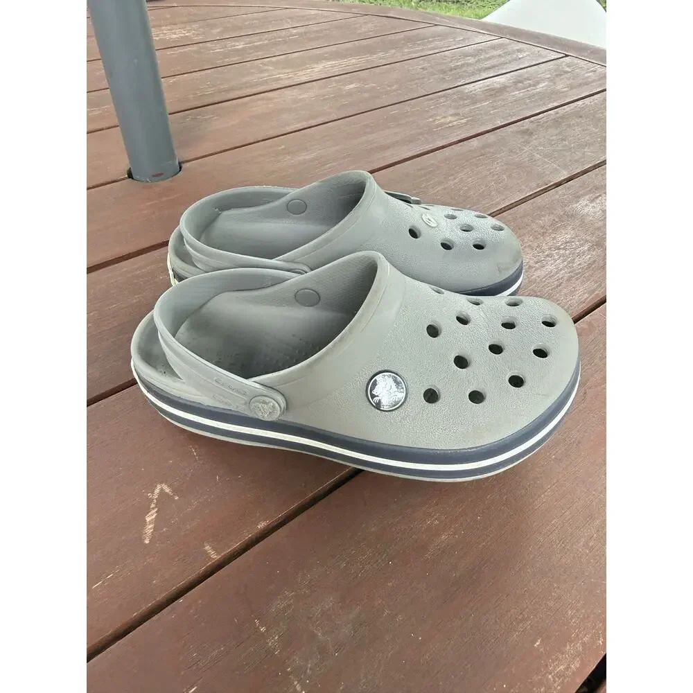 CROCS Unisex Kids Gray Slip On Rubber Shoes Clogs Size C12